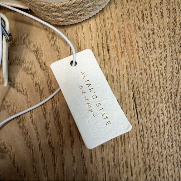 New! Altar’d State Kyara Strappy Platform Sandals Ankle Wrap Natural Women’s 9 - Picture 10 of 10